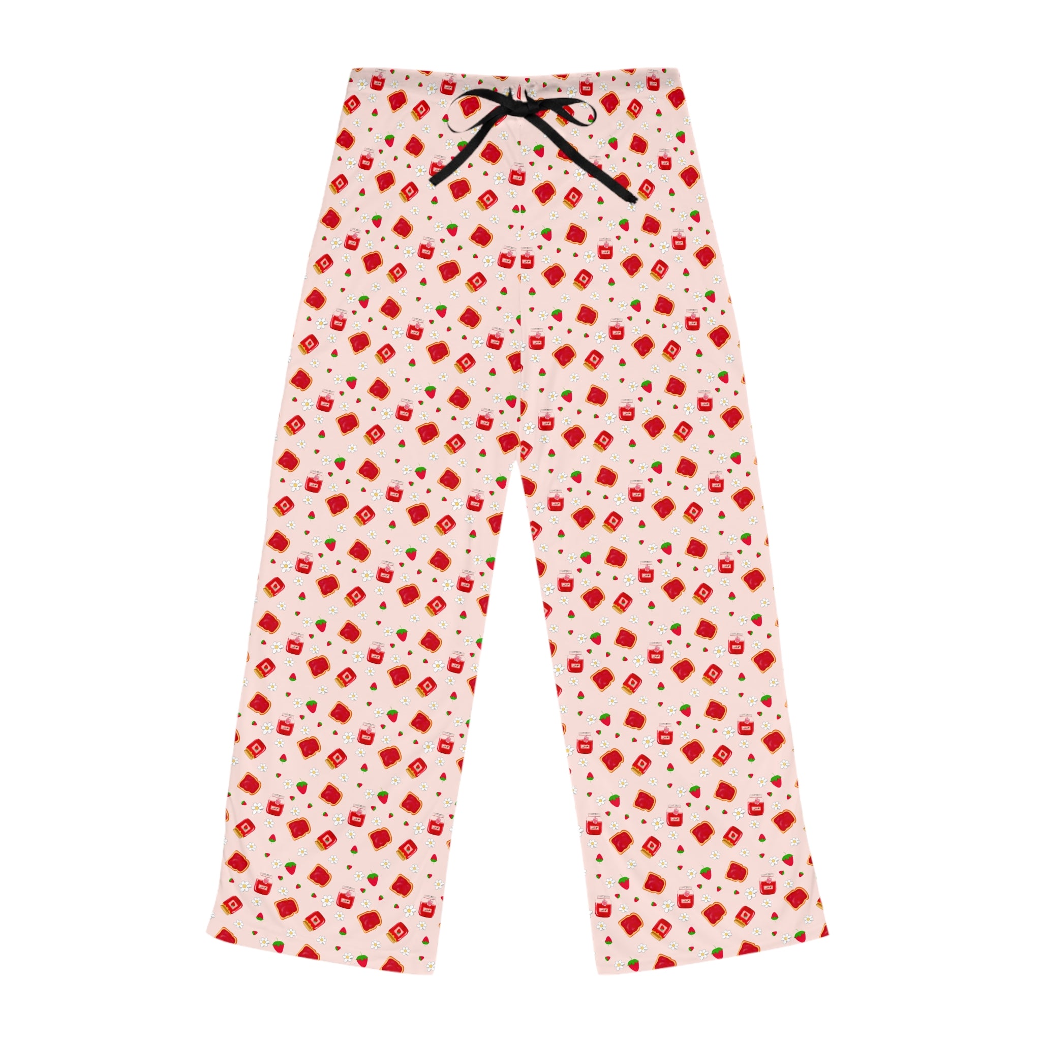 Cozy Women's Pajama Pants, Fun Strawberry Jam Lounge Wear for Movie Nights, Holiday Gift, Sleepwear for Her, Relaxation Essentials
