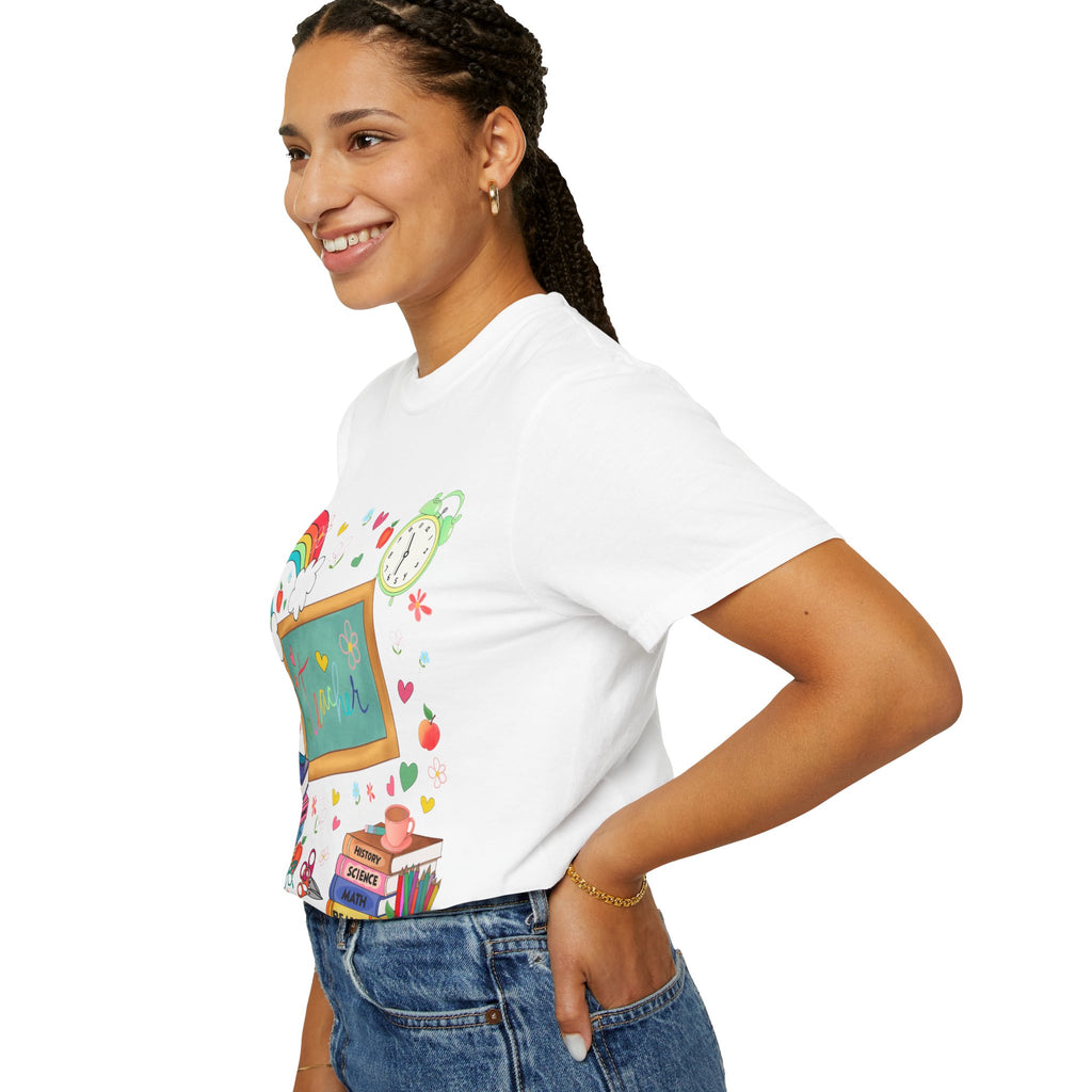 Teacher Appreciation T-Shirt, Classroom Gift, Teacher's Day Apparel, Cute Teacher Shirt, Educational Graphic Tee, Rainbow Design