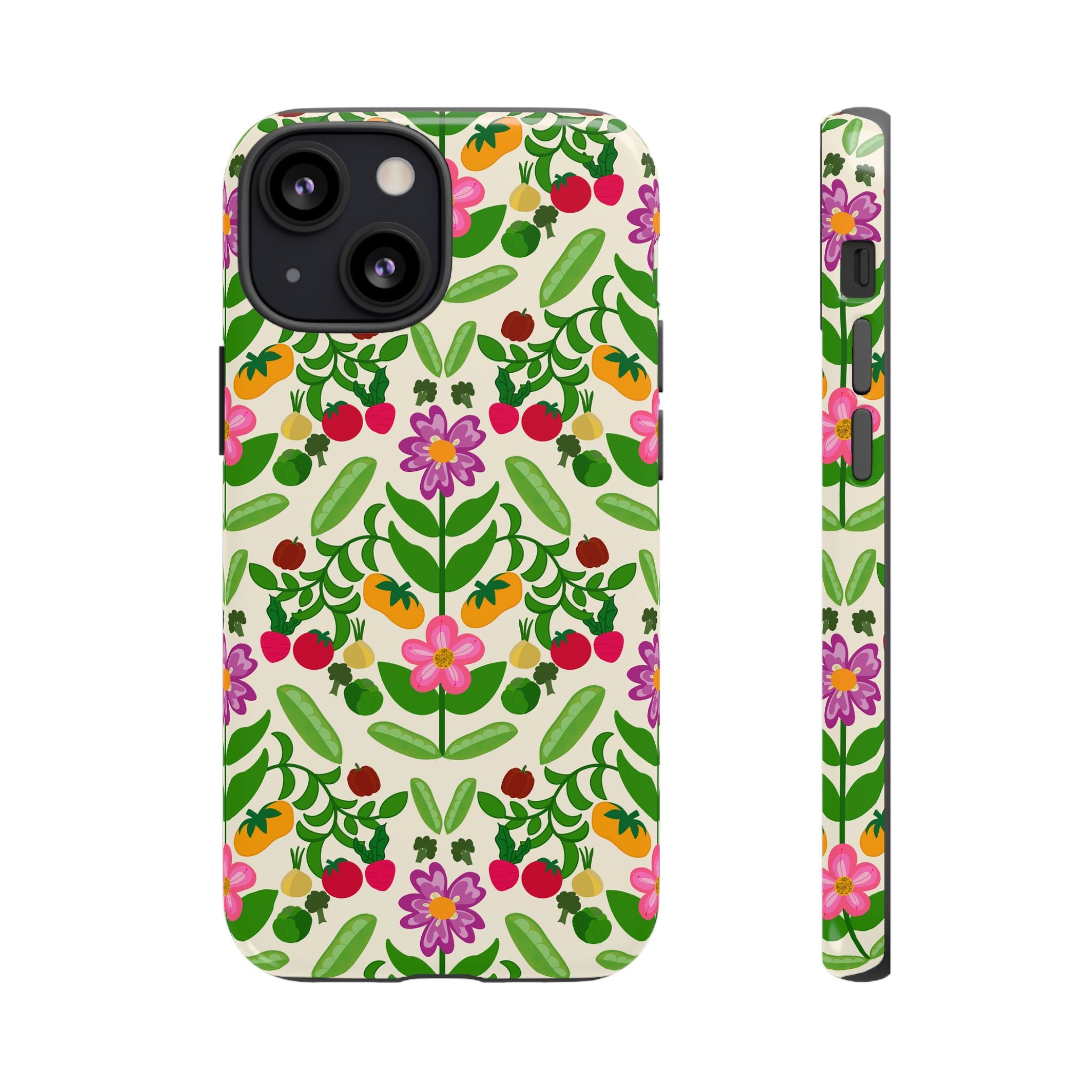 Floral iPhone Case, Cute Phone Cover, Tough Phone Case for Women, Colorful Protective Case, Trendy Floral Design