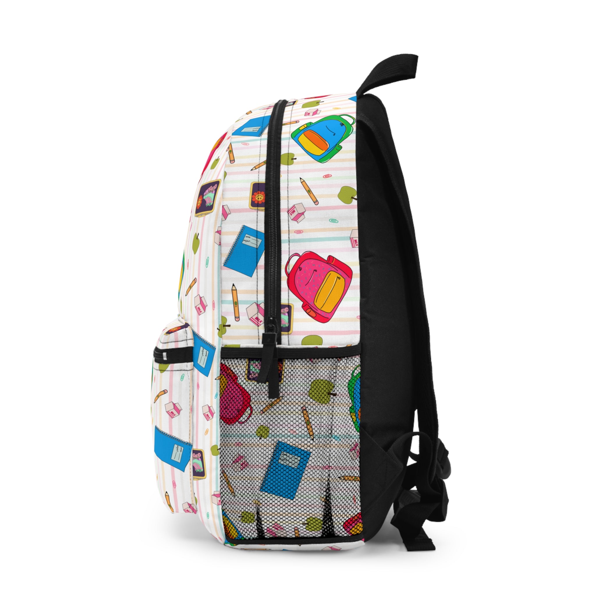 Colorful School Backpack, Cute Kids Backpack, Fun Retro Backpack, Back to School Gift, Personalized Student Bag