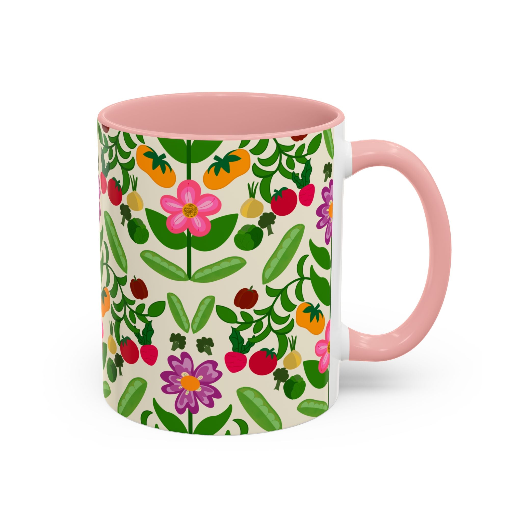 Bohemian Floral Accent Coffee Mug | Gift for Tea Lovers, Home Decor, Office Mug, Plant Lover's Gift, Spring Decor