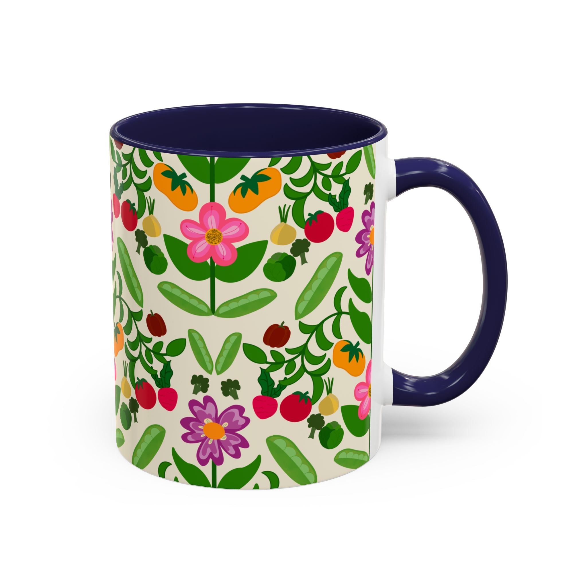 Bohemian Floral Accent Coffee Mug | Gift for Tea Lovers, Home Decor, Office Mug, Plant Lover's Gift, Spring Decor