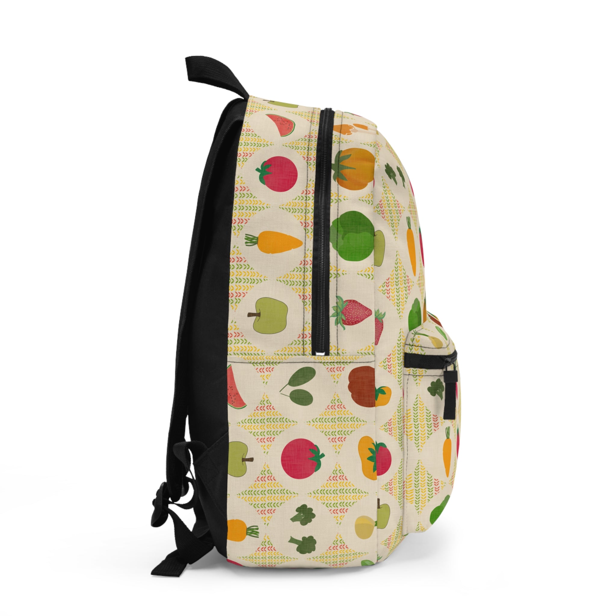 Fruit-themed Backpack, Cute School Bag, Floral Pattern Rucksack, Trendy Book Bag, Eco-friendly Travel Accessory, Perfect for [...]