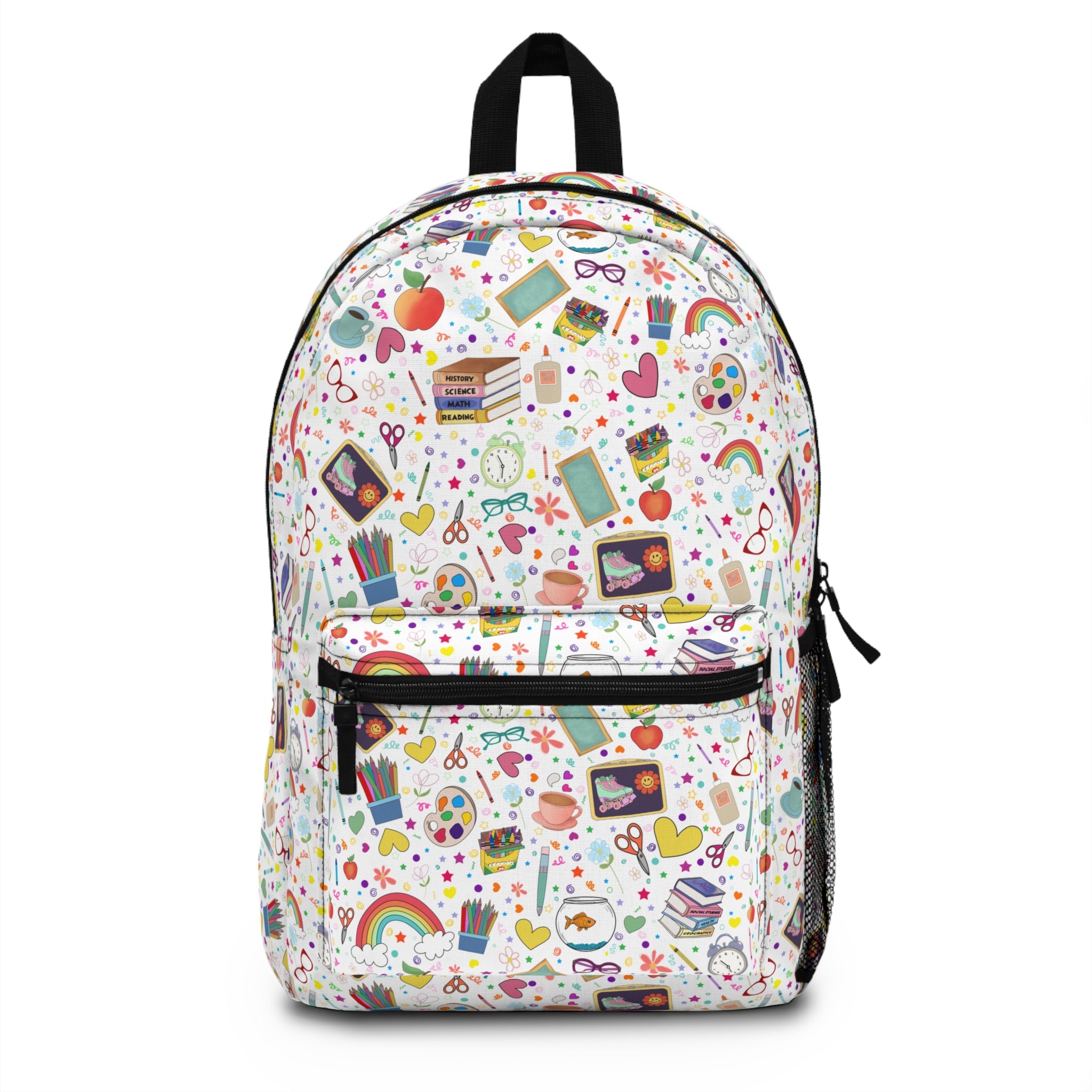 Colorful Patterned Backpack - Fun Everyday Use, School, Travel, Gift for Kids, Teens, and Students