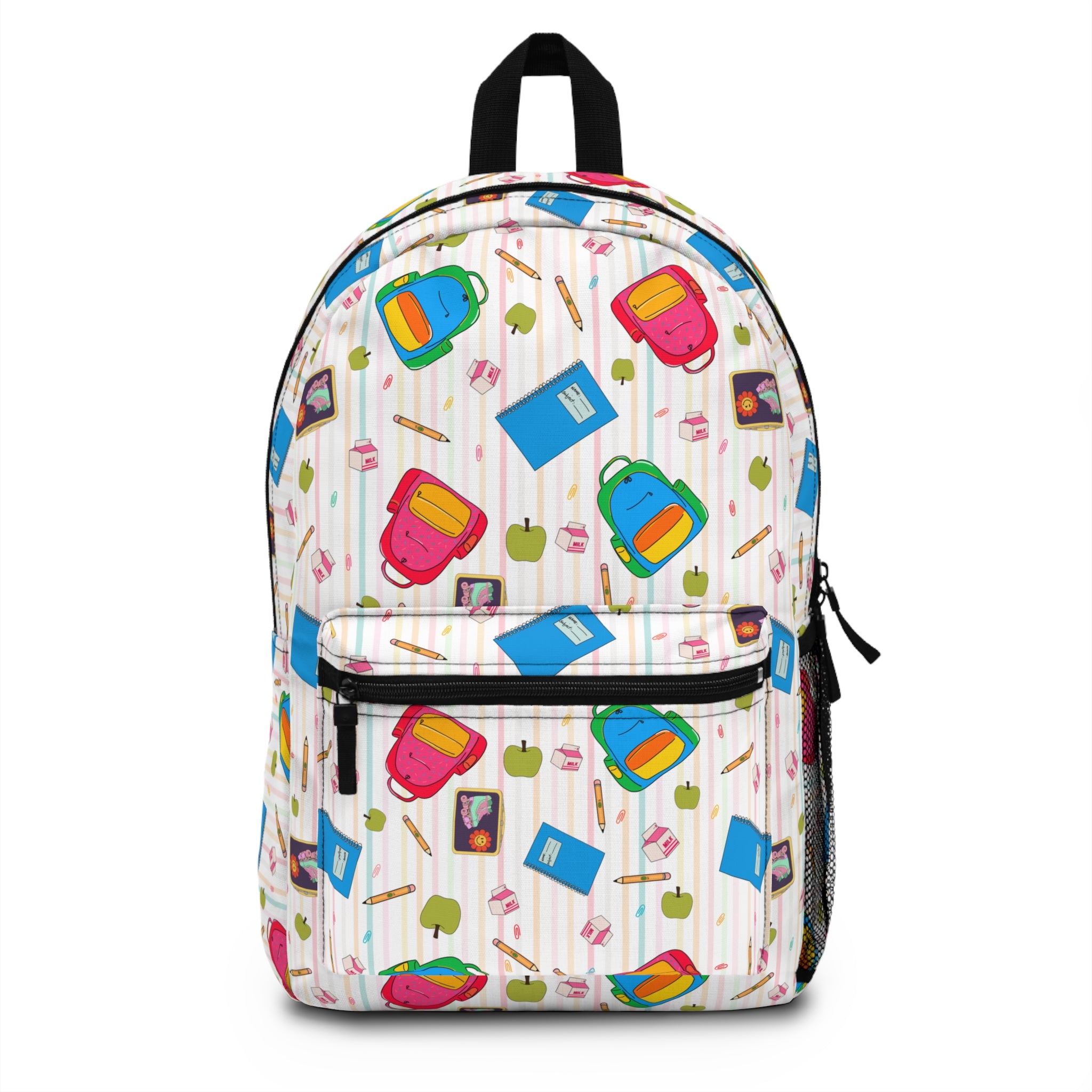 Colorful School Backpack, Cute Kids Backpack, Fun Retro Backpack, Back to School Gift, Personalized Student Bag