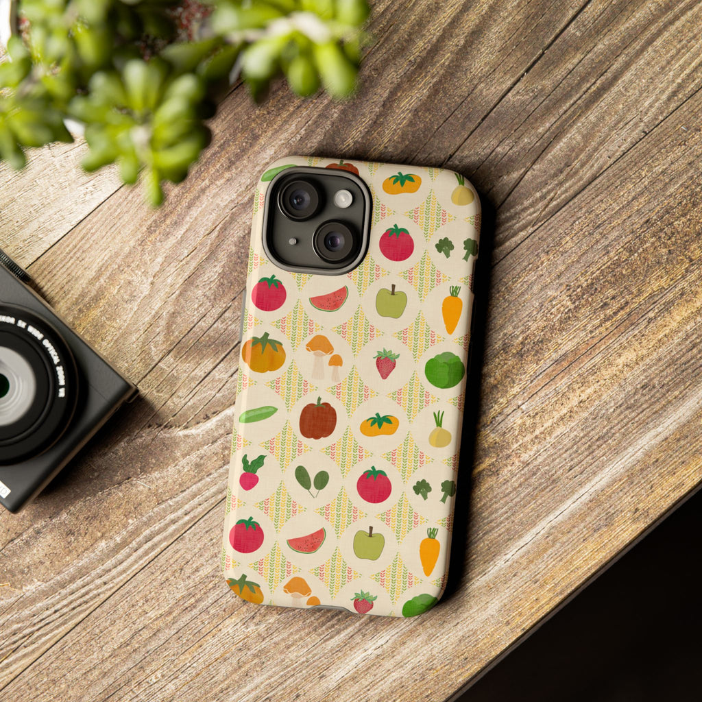 Fruits & Veggies Phone Case - Colorful Tough Cases for Plant Lovers, Gift for Gardeners, Eco-Friendly Accessory, Fun Phone Cover, [...]