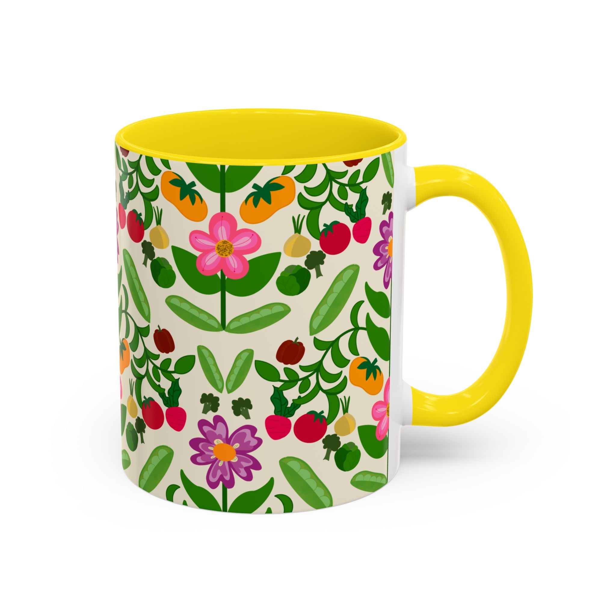 Bohemian Floral Accent Coffee Mug | Gift for Tea Lovers, Home Decor, Office Mug, Plant Lover's Gift, Spring Decor