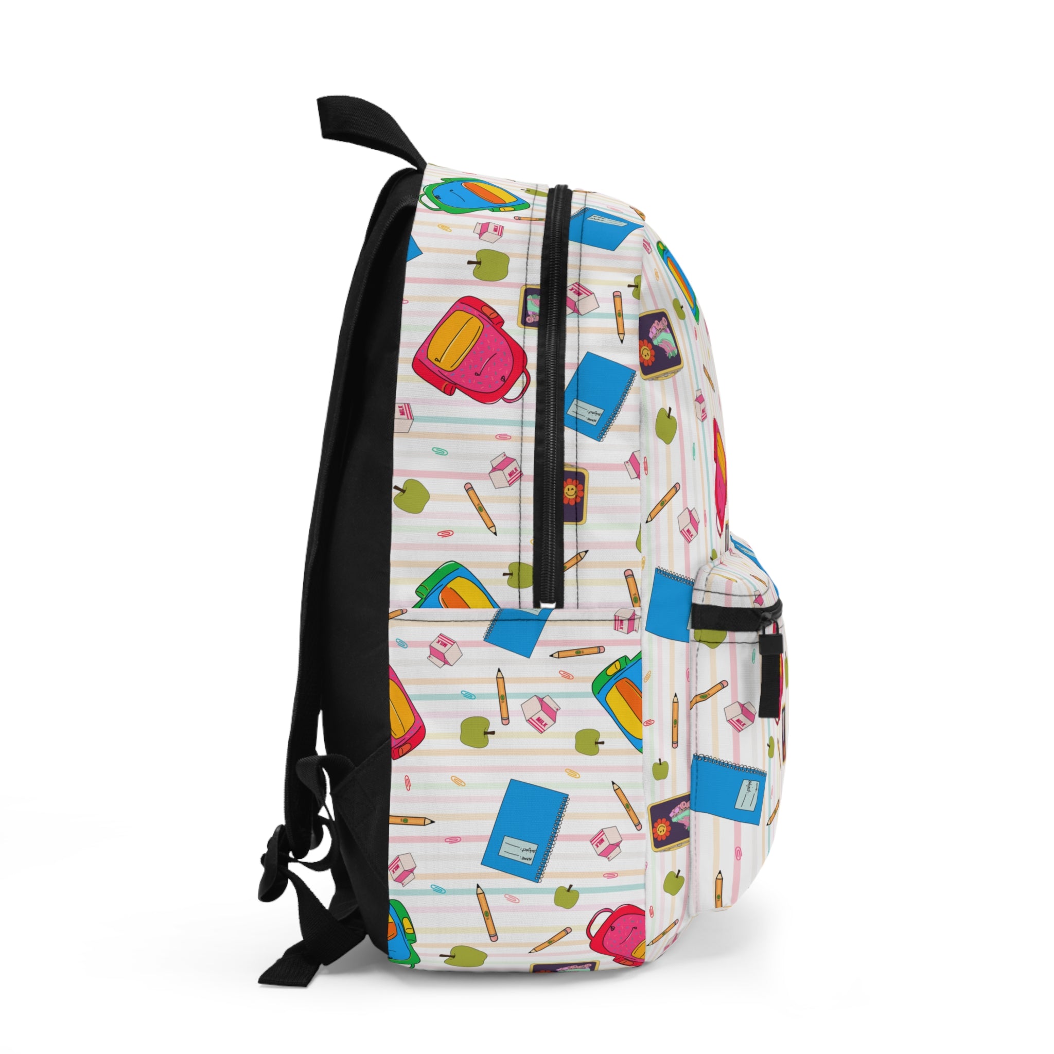 Colorful School Backpack, Cute Kids Backpack, Fun Retro Backpack, Back to School Gift, Personalized Student Bag