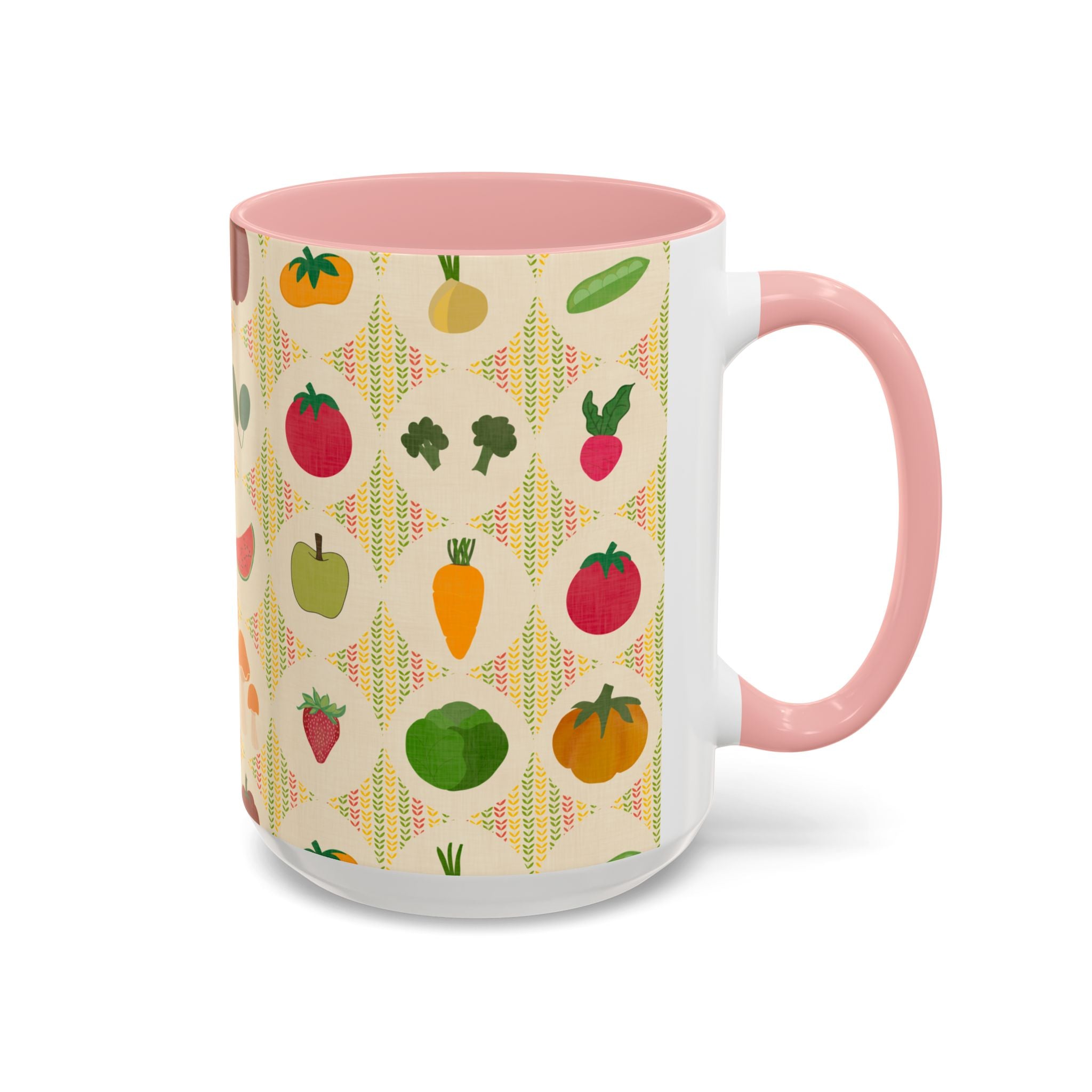 Colorful Vegetable Accent Coffee Mug - Perfect for Garden Lovers and Tea Enthusiasts, Gift for Home, Kitchen Decor, Eco-Friendly