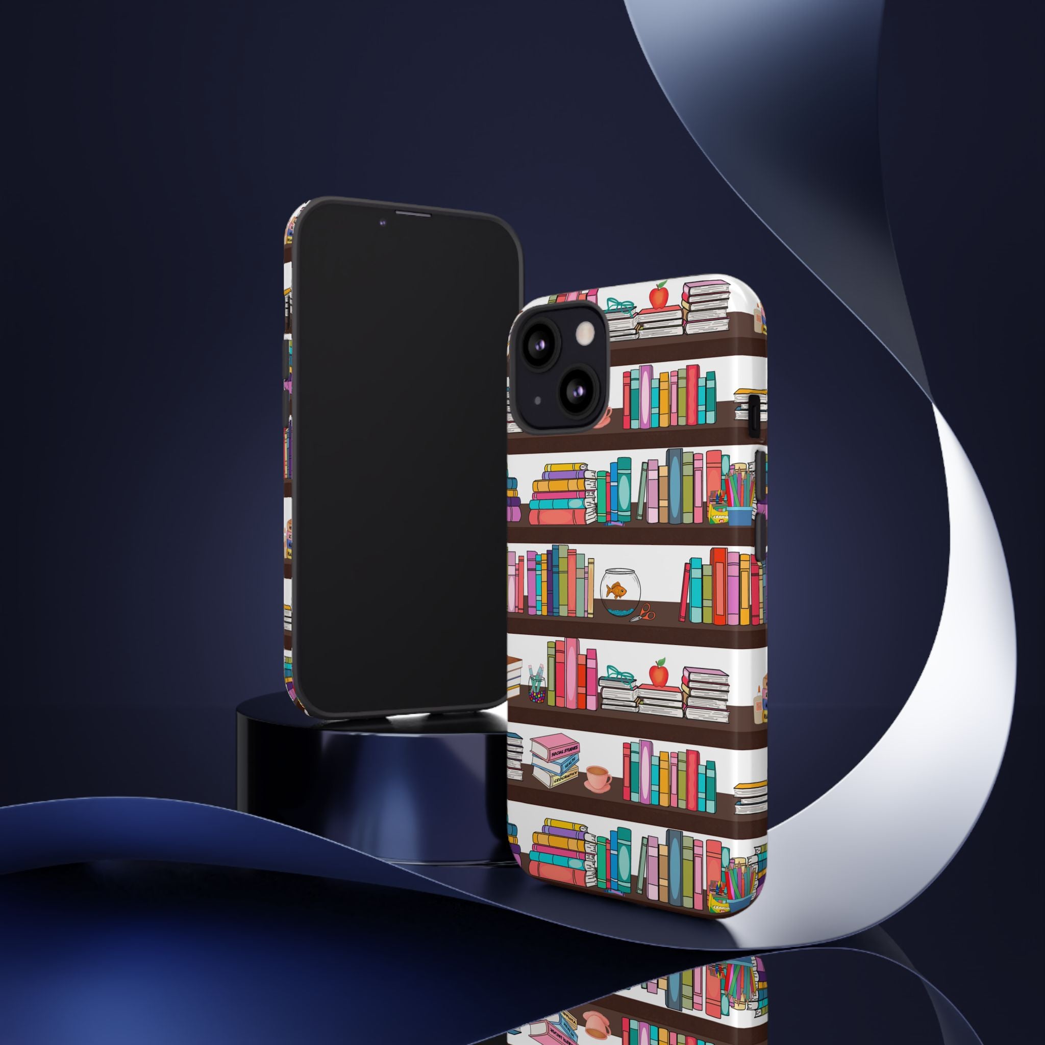 Colorful Book Shelf Tough Case, Phone Case, Gift for Book Lovers, Literary Decor, Bookish Accessories, Unique Phone Cover