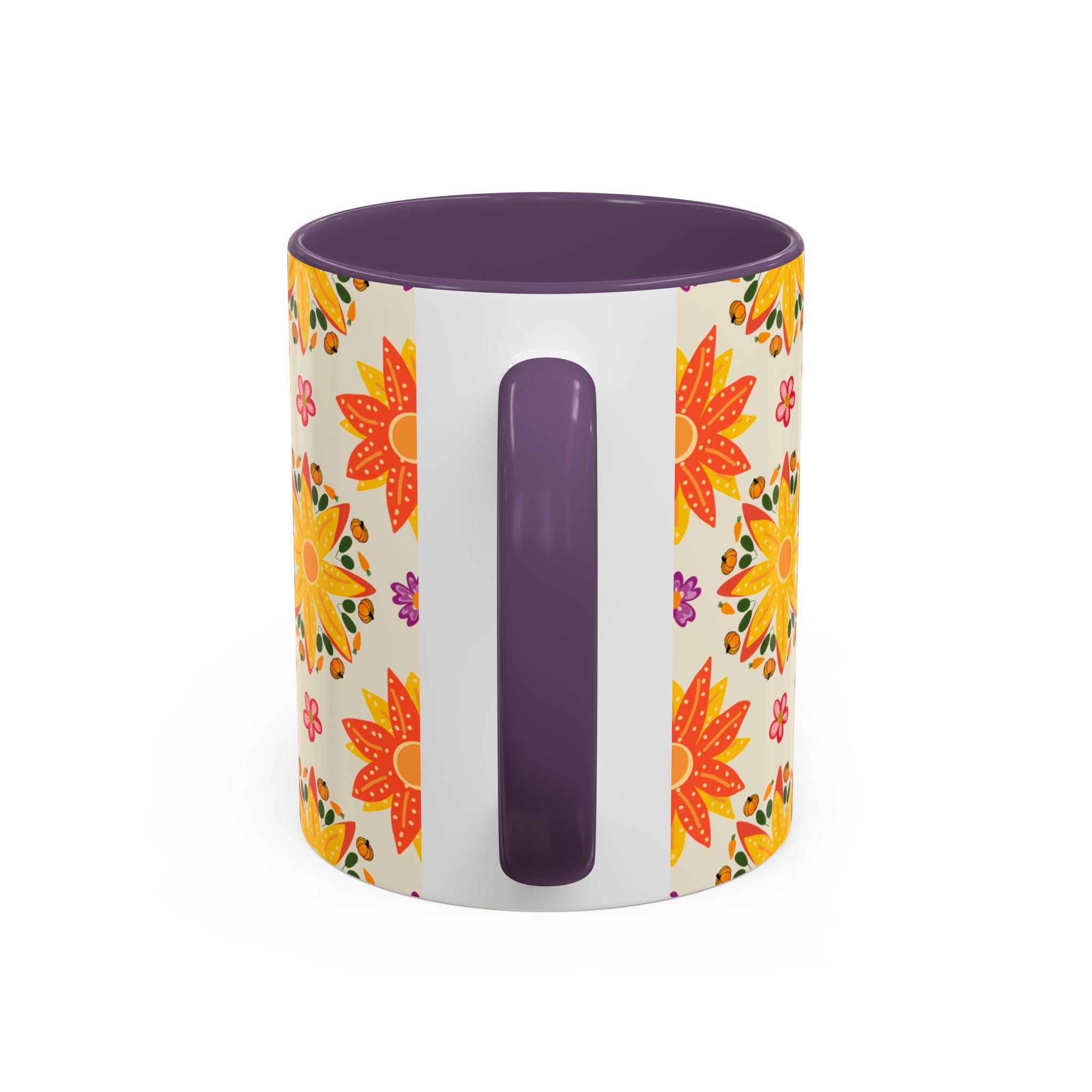 Vibrant Floral Accent Coffee Mug - Perfect for Home, Office, Gifts, Decorative Kitchenware, Unique Drinkware