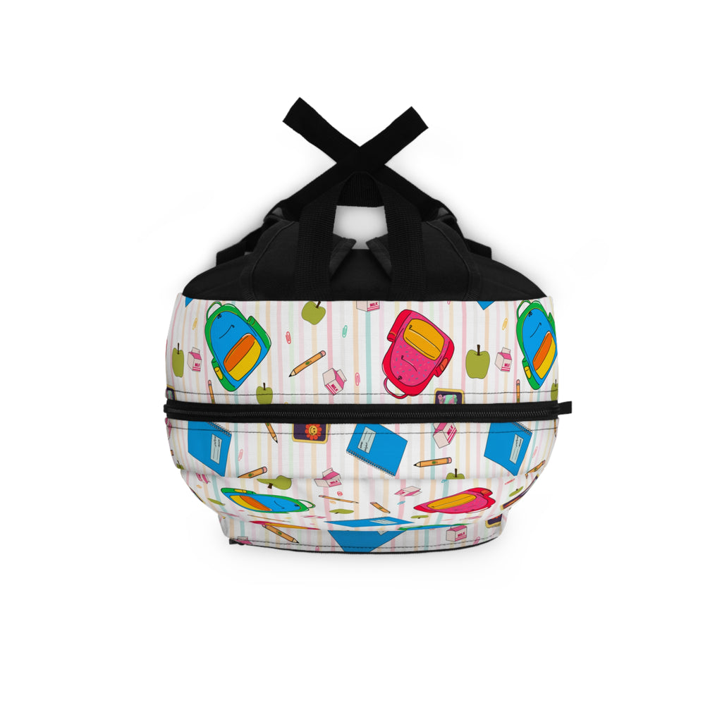 Colorful School Backpack, Cute Kids Backpack, Fun Retro Backpack, Back to School Gift, Personalized Student Bag