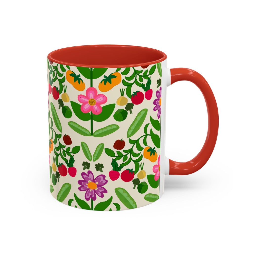Bohemian Floral Accent Coffee Mug | Gift for Tea Lovers, Home Decor, Office Mug, Plant Lover's Gift, Spring Decor