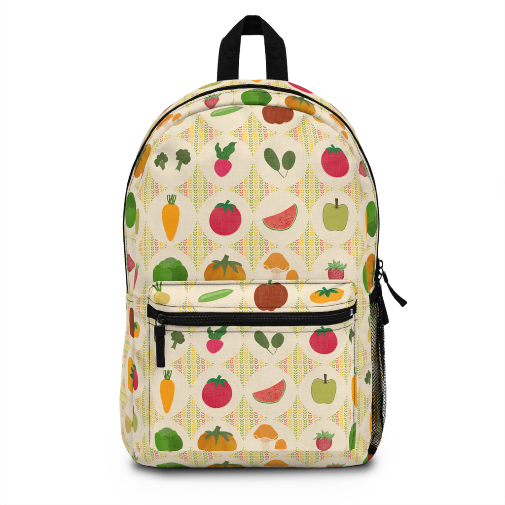 Fruit-themed Backpack, Cute School Bag, Floral Pattern Rucksack, Trendy Book Bag, Eco-friendly Travel Accessory, Perfect for [...]