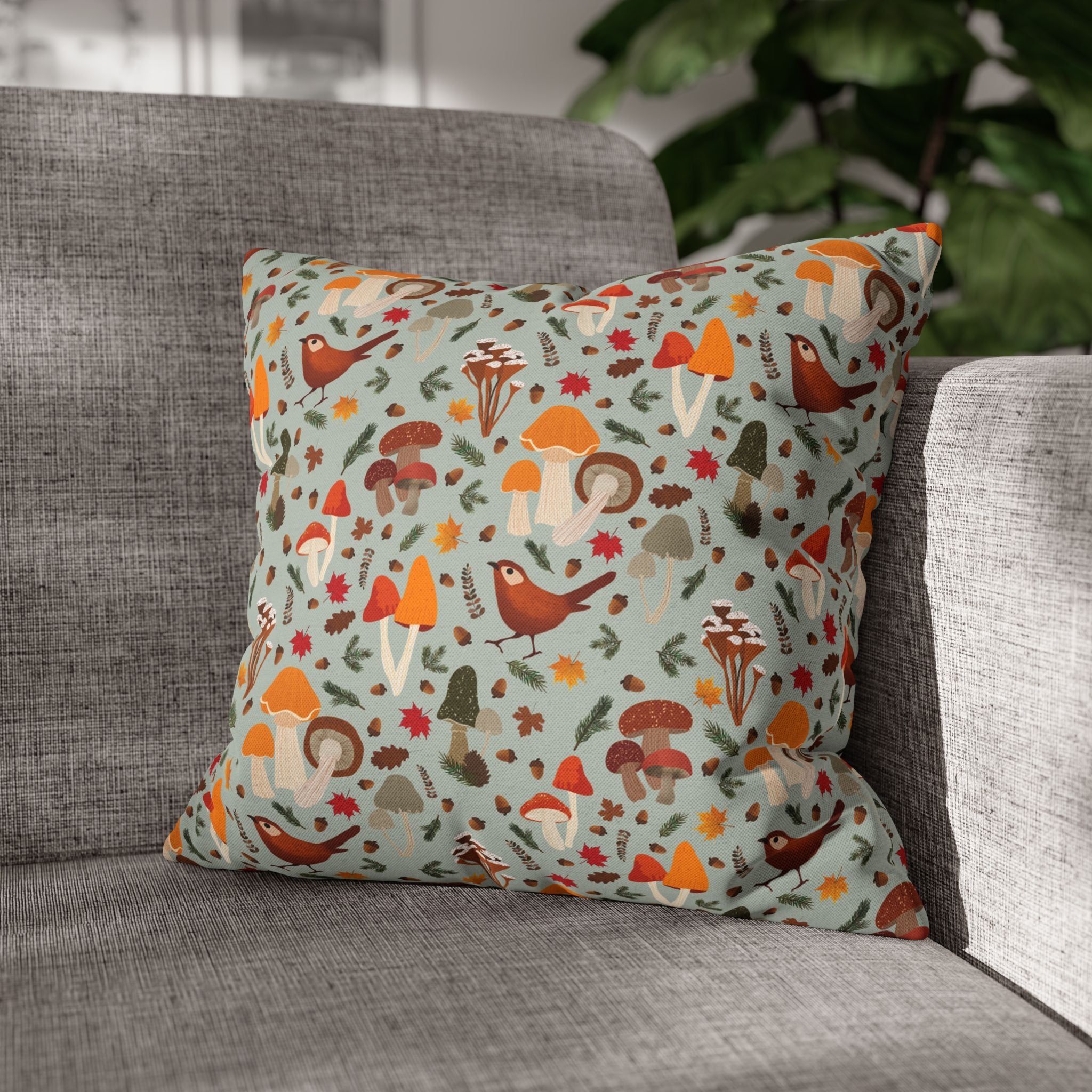 Nature-Inspired Decorative Pillowcase for Cozy Home Decor, Cozy Pillow Cover, Floral Pillowcase, Gift for Nature Lovers, Unique Home Accent