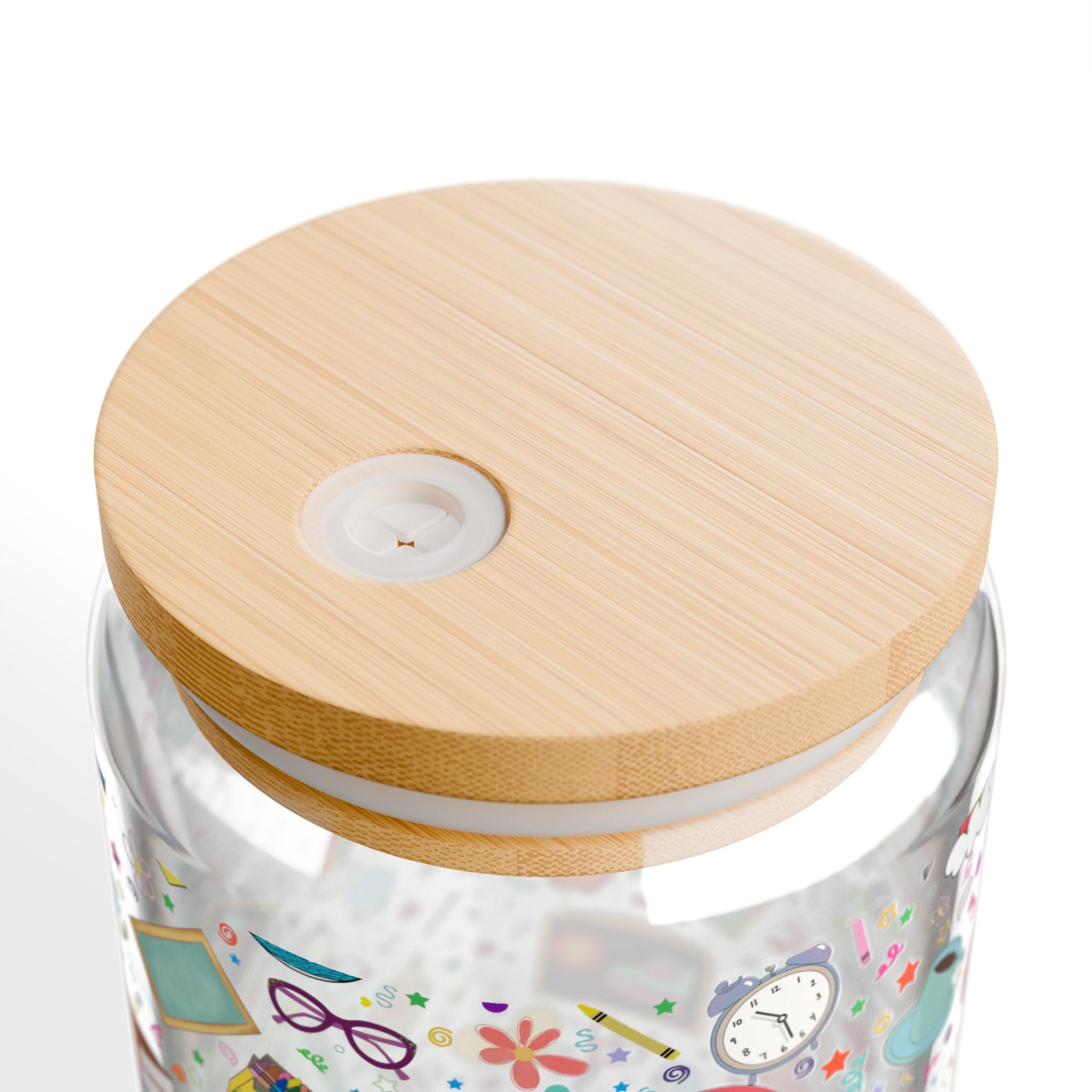 Colorful Sipper Glass, 16oz Drinkware, Fun & Whimsical, Perfect for Kids, Parties, and Everyday Use, Eco-Friendly Beverage Container