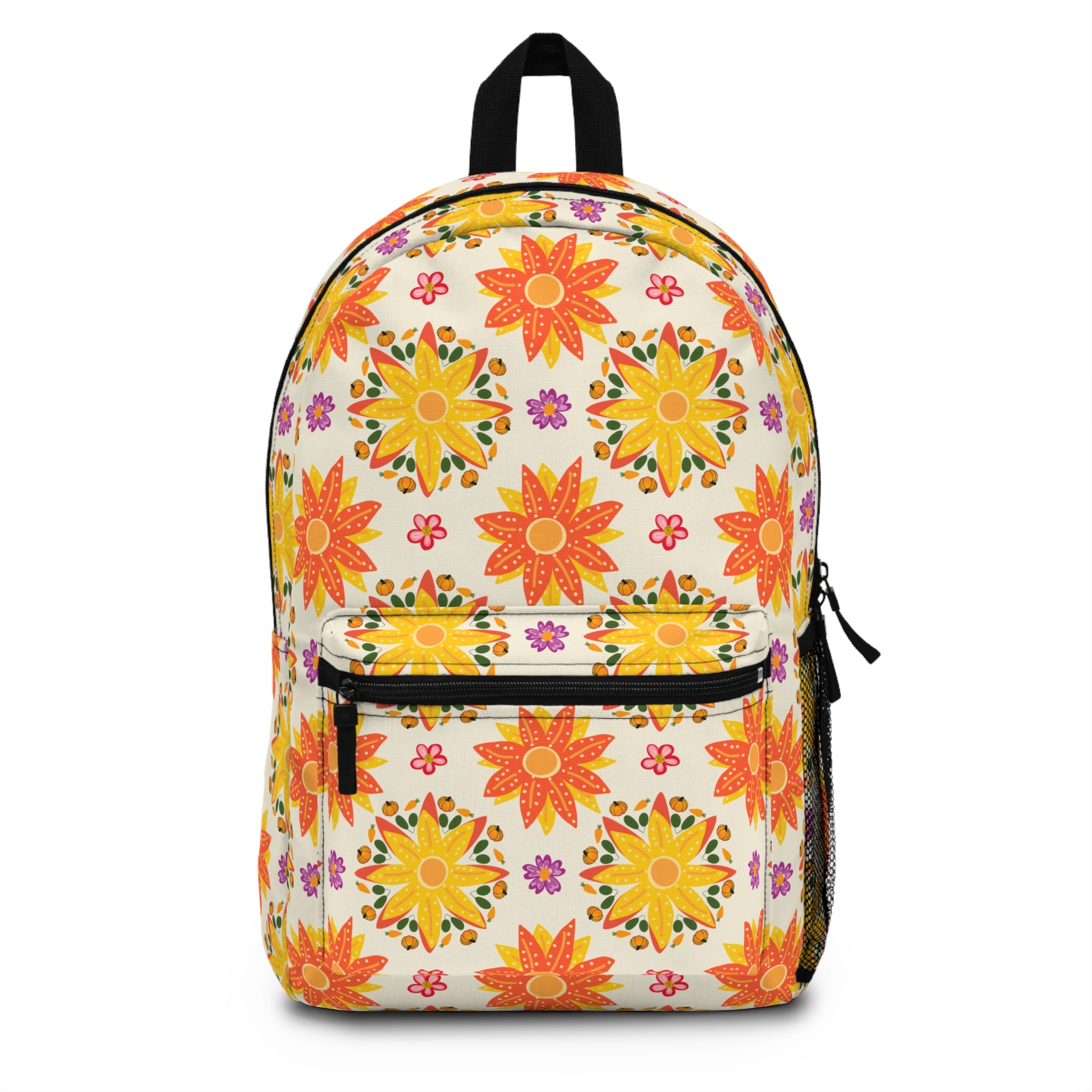Floral Print Backpack, Trendy School Bag, Cute Travel Rucksack, Stylish Daypack, Gift for Students, Colorful Tote