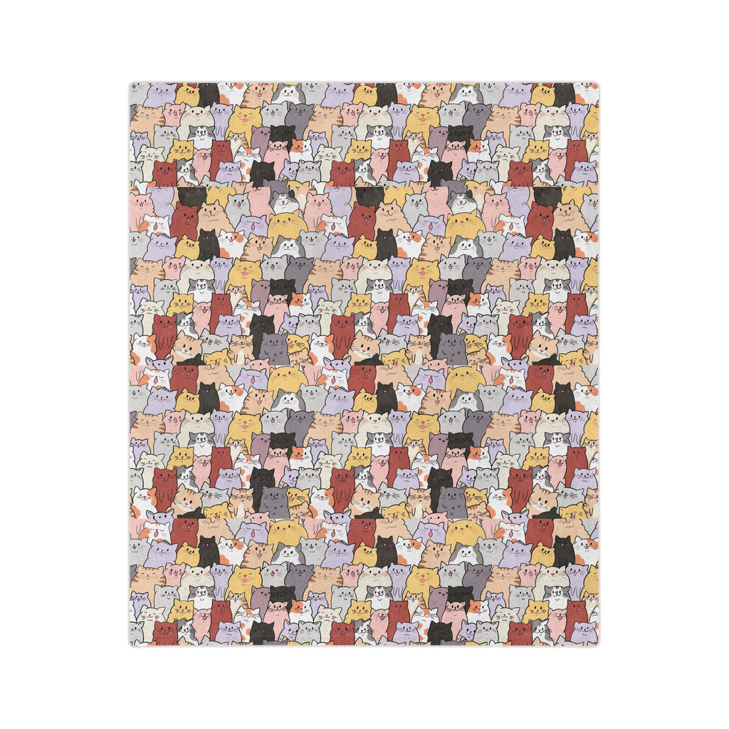Cozy Cat Blanket - Cute Cat Plush Microfiber Throw, Pet Lover Gift, Comfort Blanket, Home Décor, Birthday Present