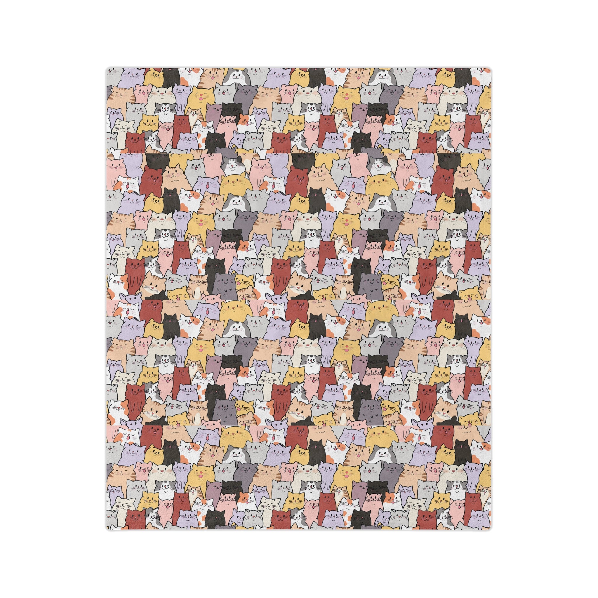 Cozy Cat Blanket - Cute Cat Plush Microfiber Throw, Pet Lover Gift, Comfort Blanket, Home Décor, Birthday Present