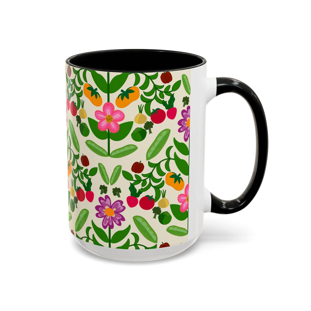 Bohemian Floral Accent Coffee Mug | Gift for Tea Lovers, Home Decor, Office Mug, Plant Lover's Gift, Spring Decor