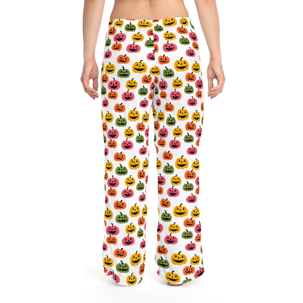 Cozy Halloween Pajama Pants, Fun Pumpkin Print Sleepwear, Women's Lounge Pants, Fall Sleepwear, Festive Halloween Clothing