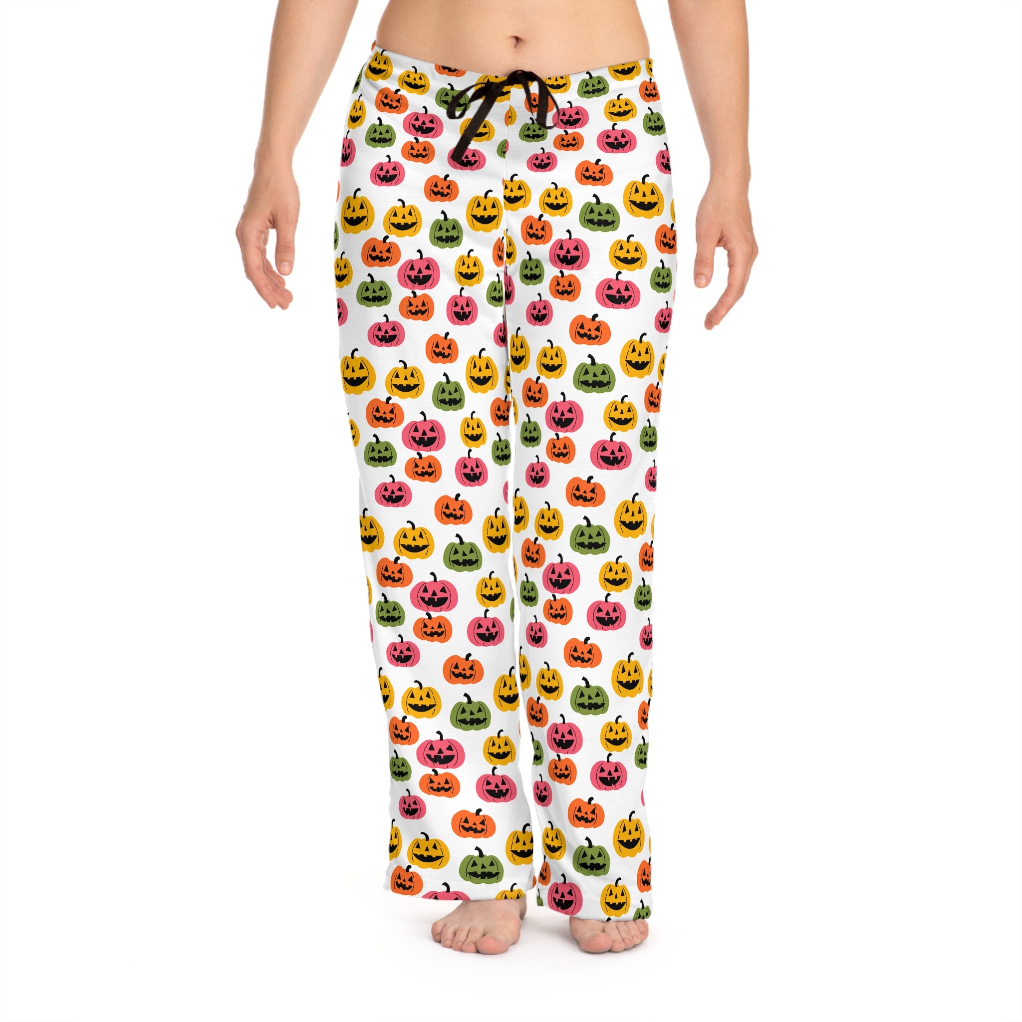 Cozy Halloween Pajama Pants, Fun Pumpkin Print Sleepwear, Women's Lounge Pants, Fall Sleepwear, Festive Halloween Clothing