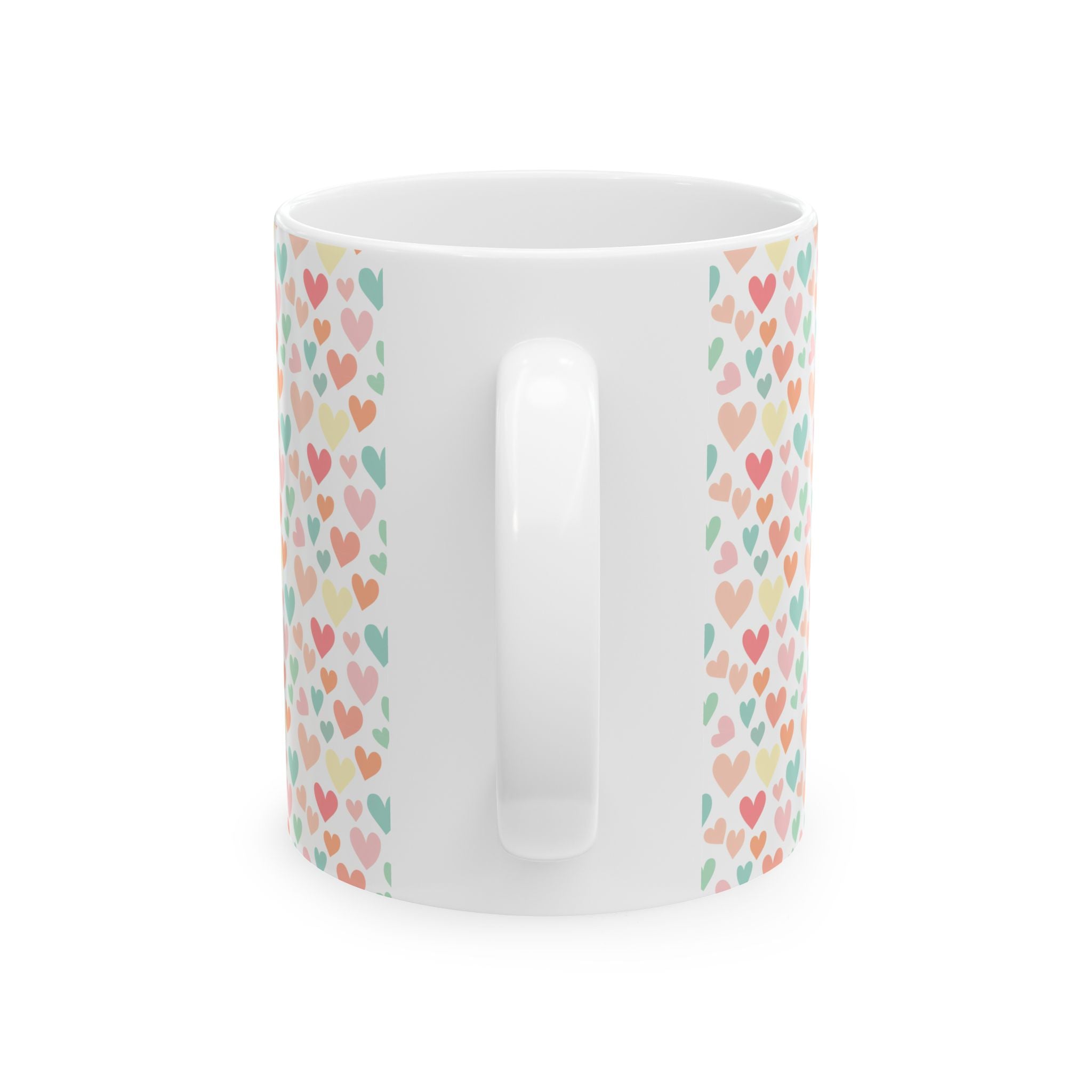 Heart Pattern Ceramic Mug | Cute Coffee Cup | Gift for Her | Colorful Heart Mug | Love-themed Drinkware | Valentine's Day Gift