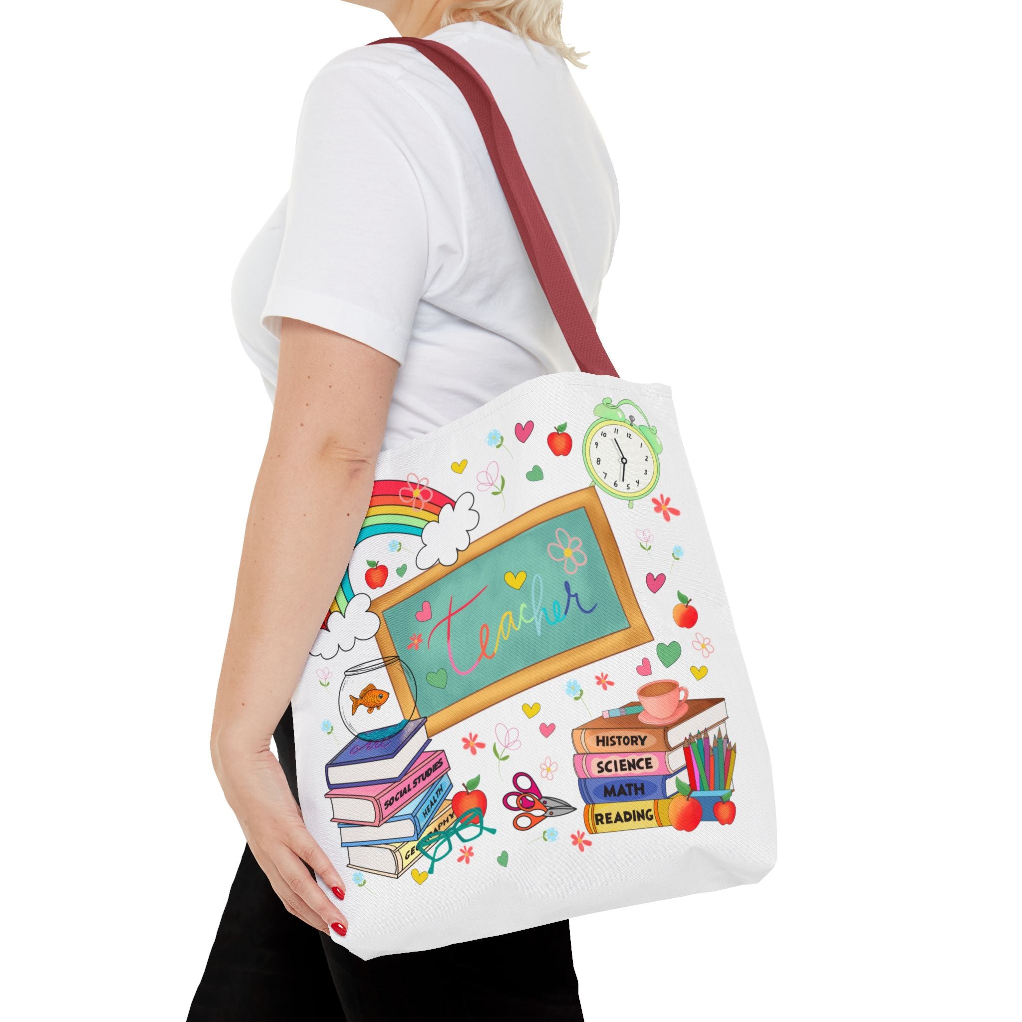 Teacher Tote Bag - Inspirational, Gift for Educators, Back to School, Classroom Decor, Fun and Functional