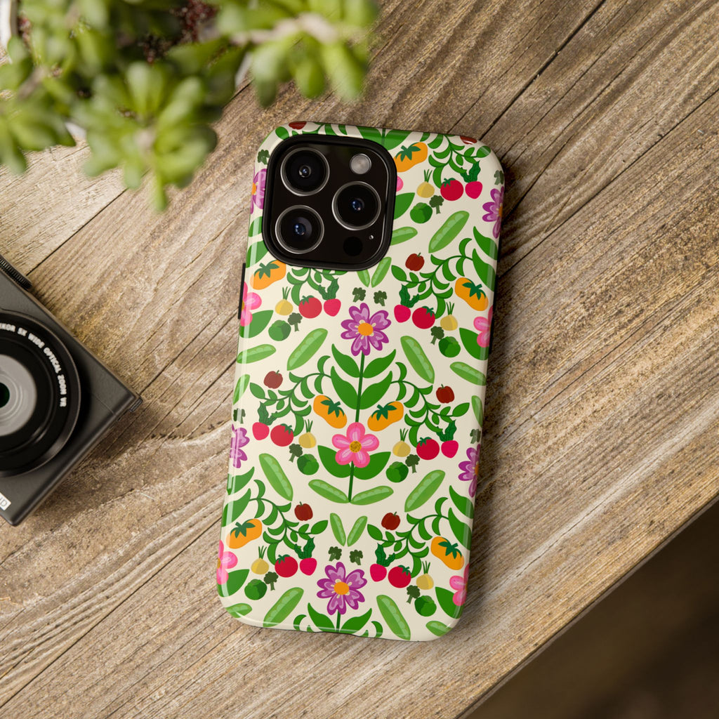 Floral iPhone Case, Cute Phone Cover, Tough Phone Case for Women, Colorful Protective Case, Trendy Floral Design