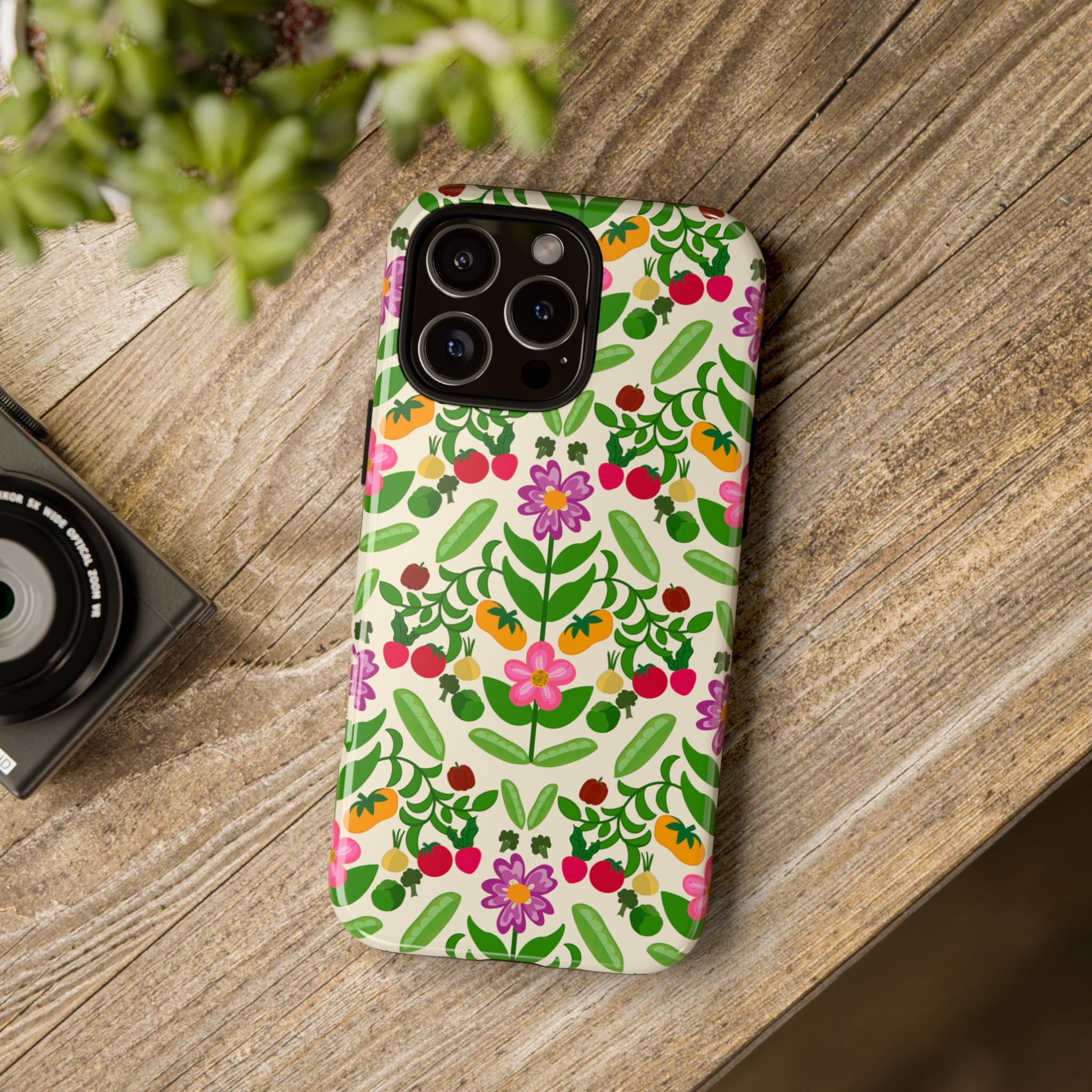 Floral iPhone Case, Cute Phone Cover, Tough Phone Case for Women, Colorful Protective Case, Trendy Floral Design