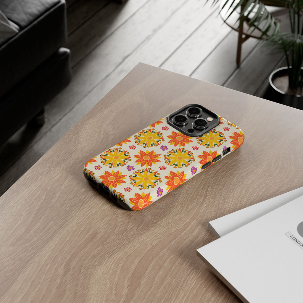 Floral Phone Case - Tough Cases, Vibrant Floral Design, Eco-Friendly Accessories, Gift for Her, Summer Vibes, Trendy Phone Cover