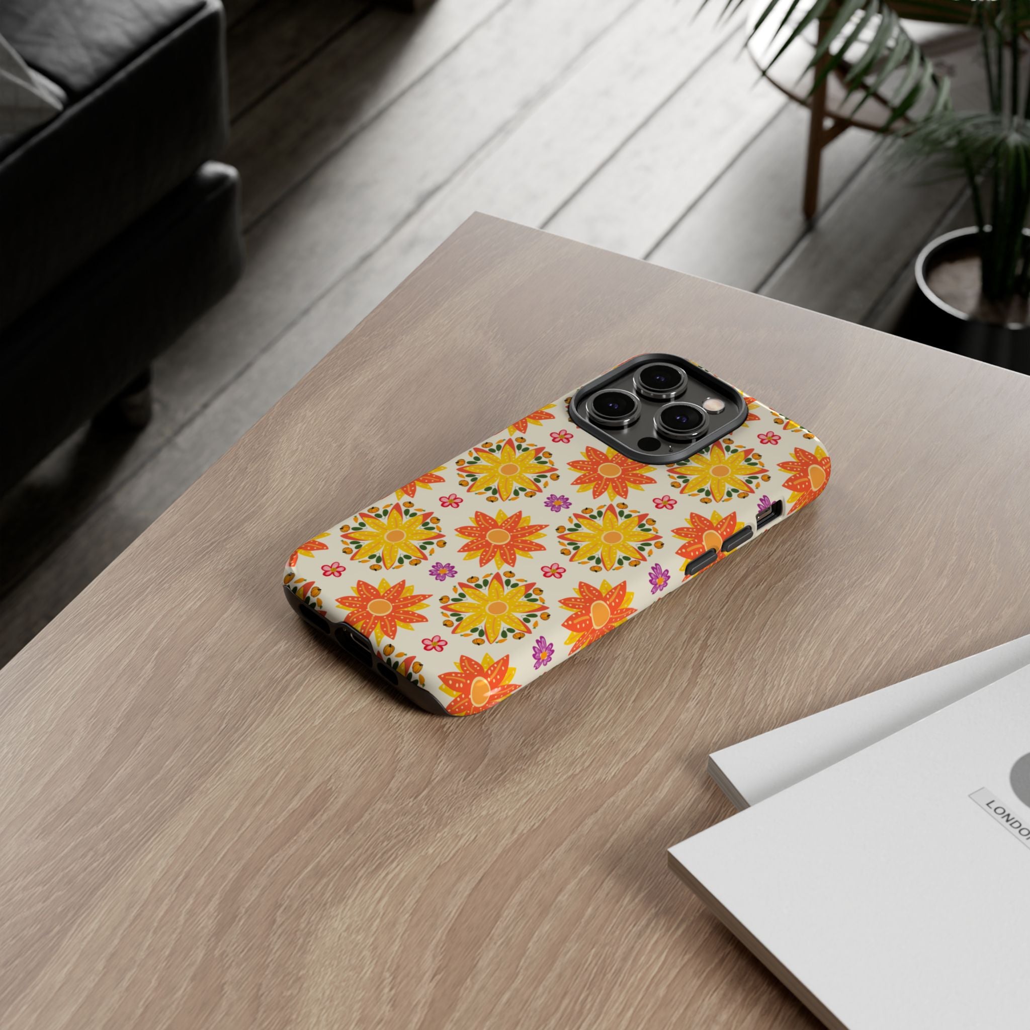 Floral Phone Case - Tough Cases, Vibrant Floral Design, Eco-Friendly Accessories, Gift for Her, Summer Vibes, Trendy Phone Cover