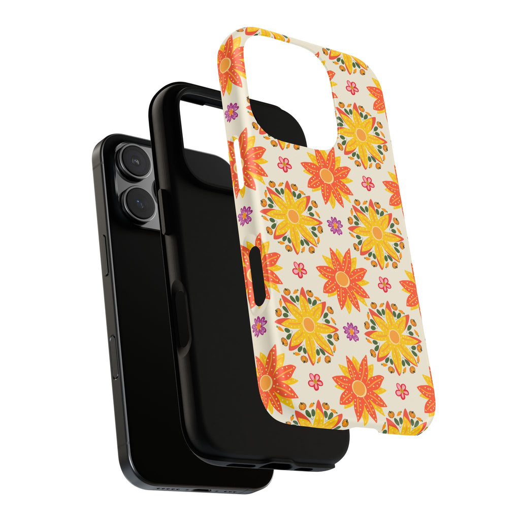 Floral Phone Case - Tough Cases, Vibrant Floral Design, Eco-Friendly Accessories, Gift for Her, Summer Vibes, Trendy Phone Cover