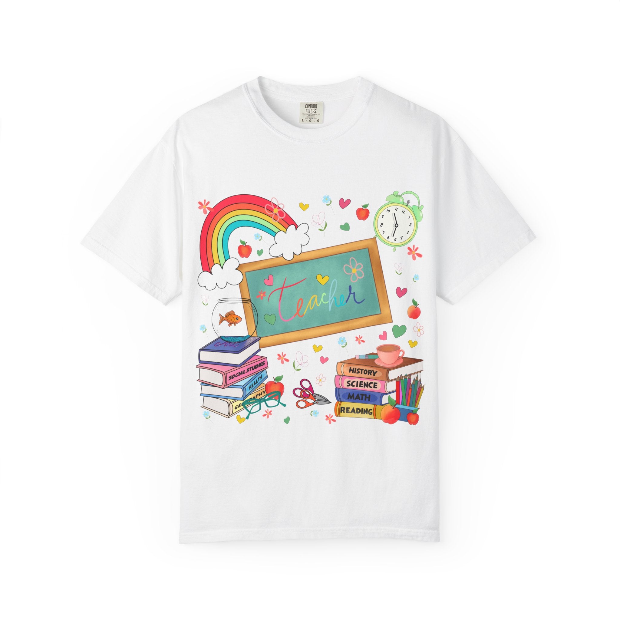 Teacher Appreciation T-Shirt, Classroom Gift, Teacher's Day Apparel, Cute Teacher Shirt, Educational Graphic Tee, Rainbow Design