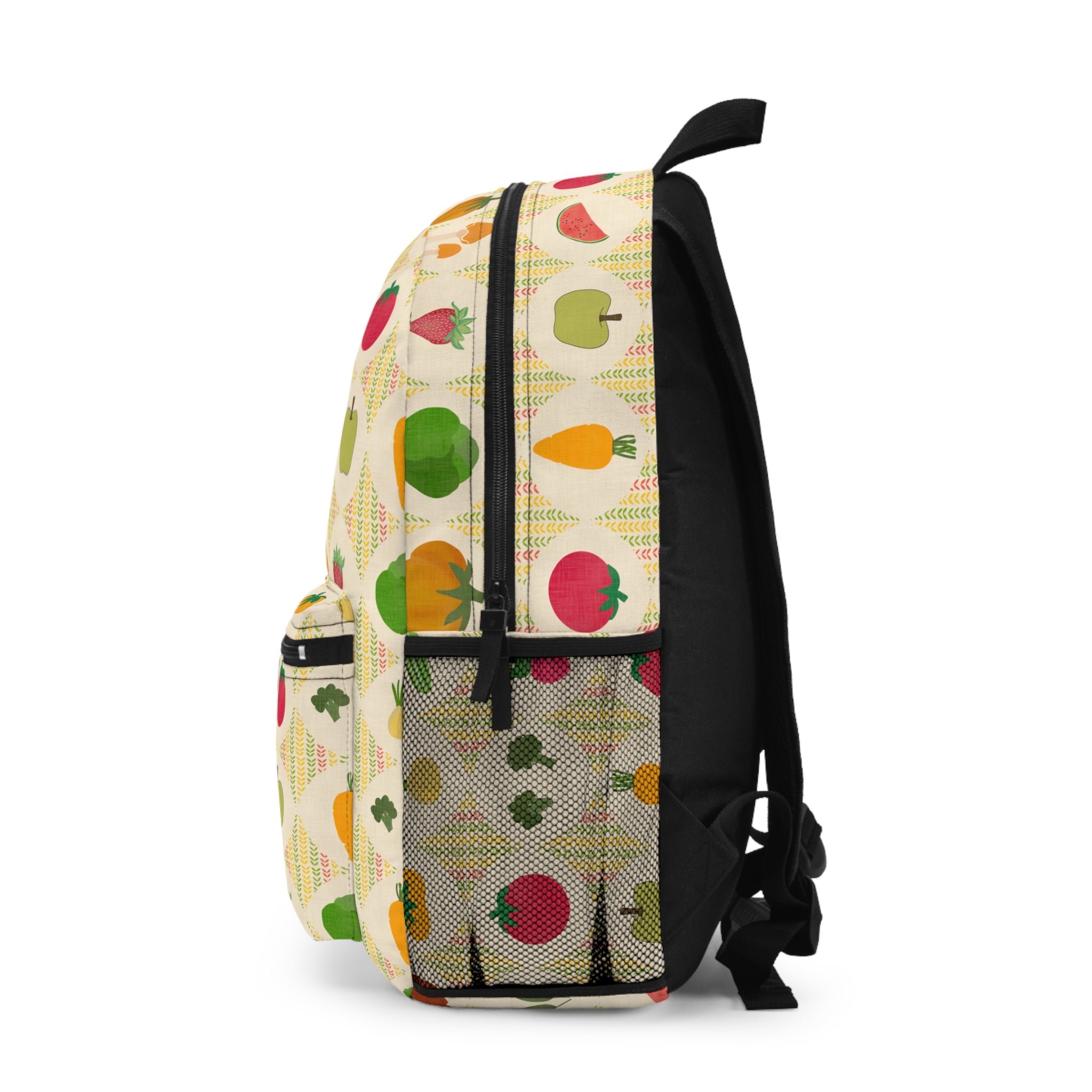 Fruit-themed Backpack, Cute School Bag, Floral Pattern Rucksack, Trendy Book Bag, Eco-friendly Travel Accessory, Perfect for [...]