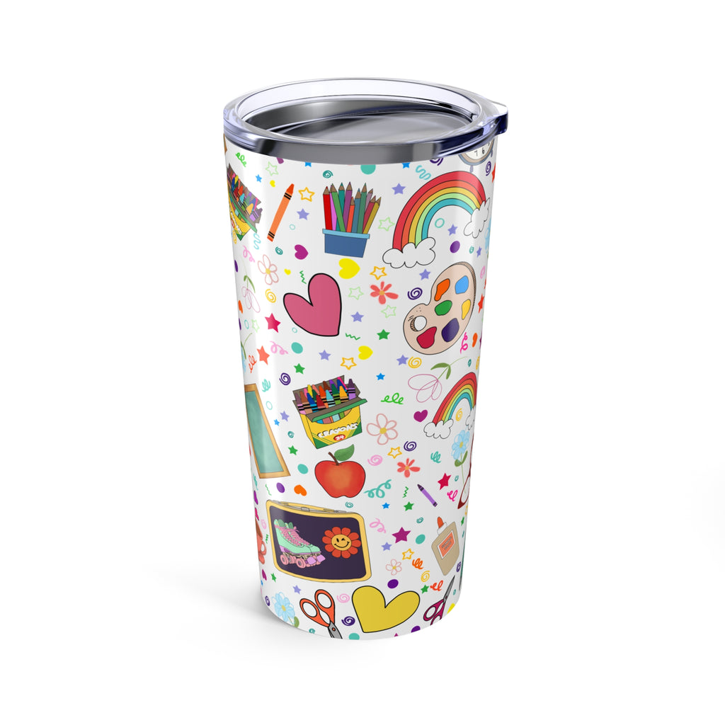 Colorful Teacher Tumbler, Cute Art Supplies Insulated Drinkware, Teacher Gift, Classroom Accessories, Back to School, Creative Vibes