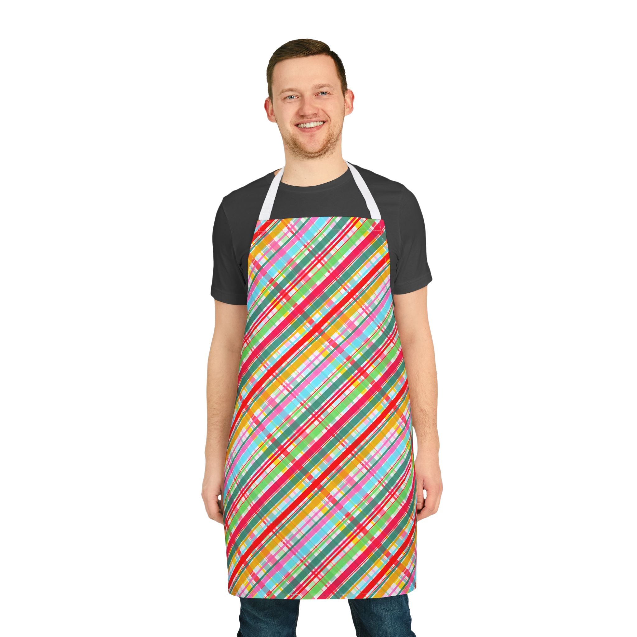 Colorful Plaid Apron for Cooking, Gardening, Crafting, Holiday Gifts, Home Chef, Kitchen Essentials