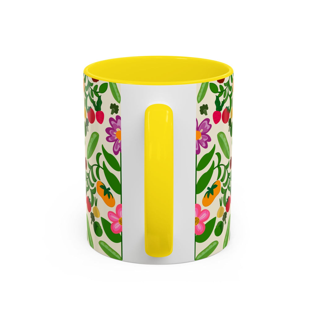 Bohemian Floral Accent Coffee Mug | Gift for Tea Lovers, Home Decor, Office Mug, Plant Lover's Gift, Spring Decor