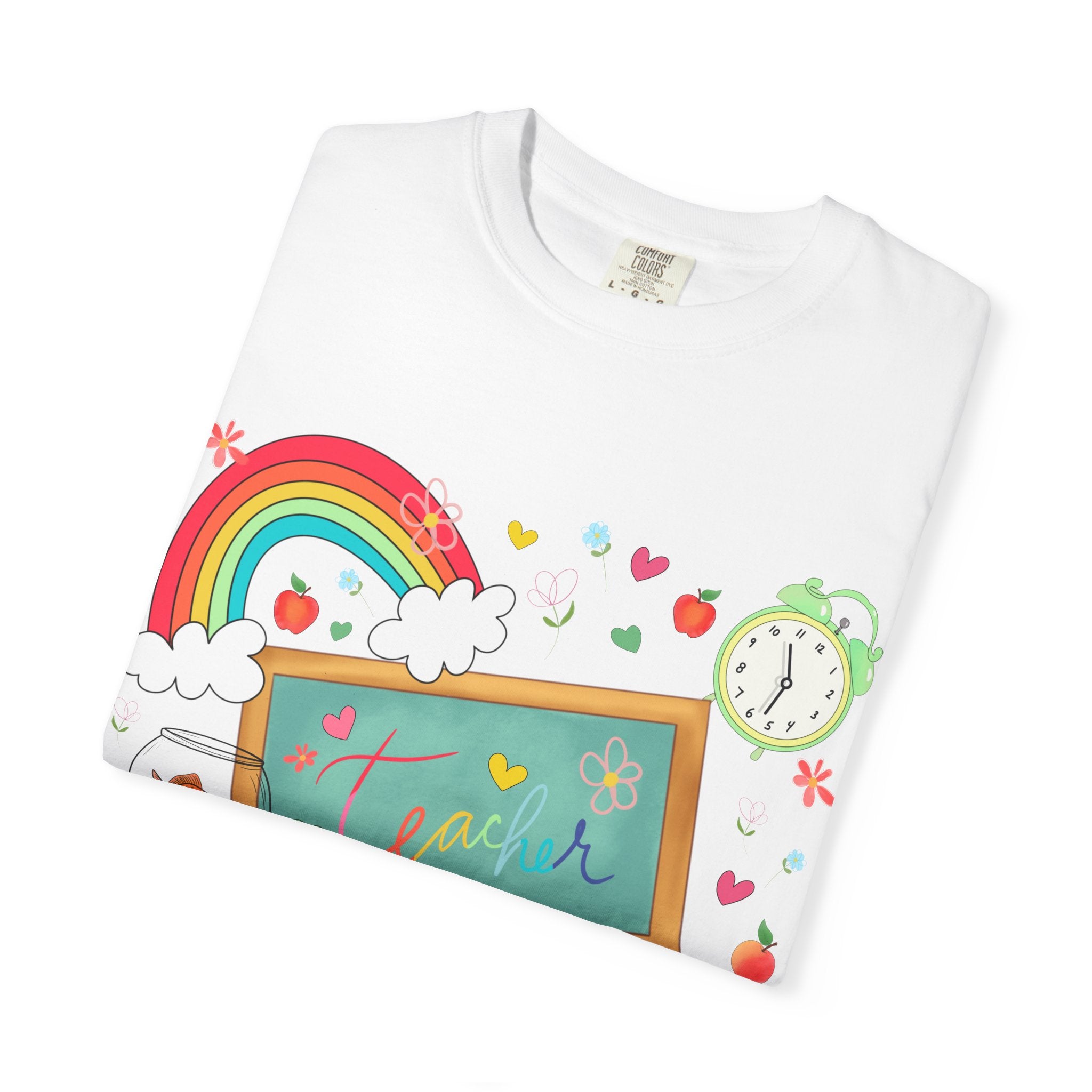 Teacher Appreciation T-Shirt, Classroom Gift, Teacher's Day Apparel, Cute Teacher Shirt, Educational Graphic Tee, Rainbow Design