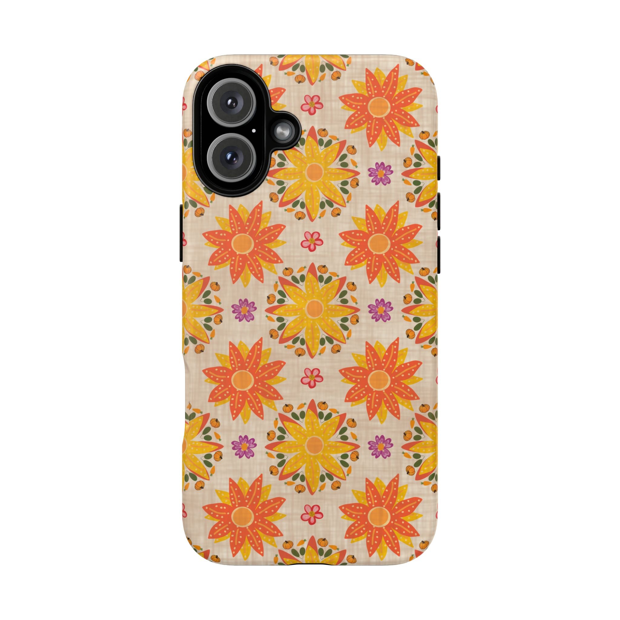 Colorful Floral Phone Case, Tough Cases, Boho Chic, Floral Design, Cute Phone Cover, Gift for Her, Summer Accessory
