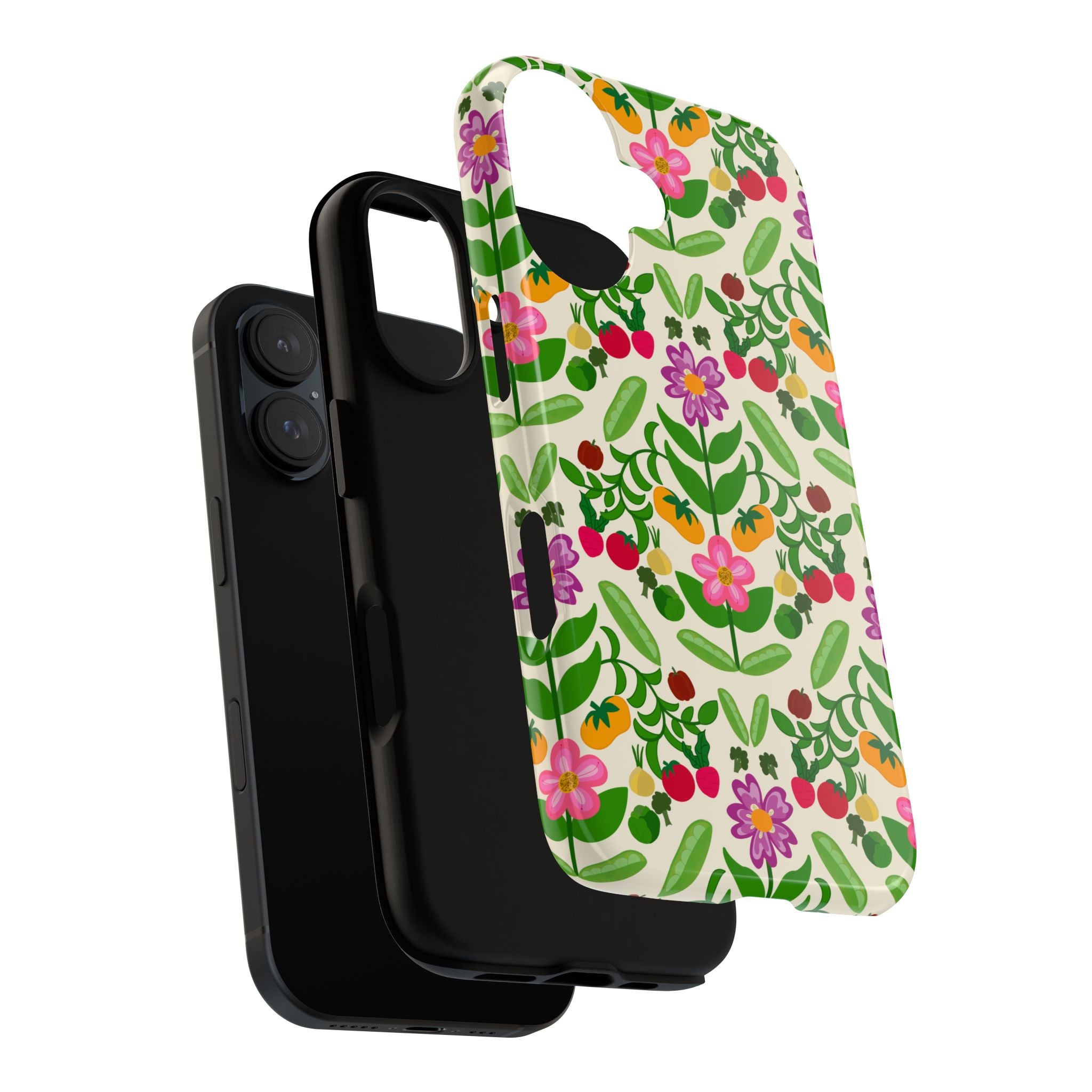 Floral iPhone Case, Cute Phone Cover, Tough Phone Case for Women, Colorful Protective Case, Trendy Floral Design