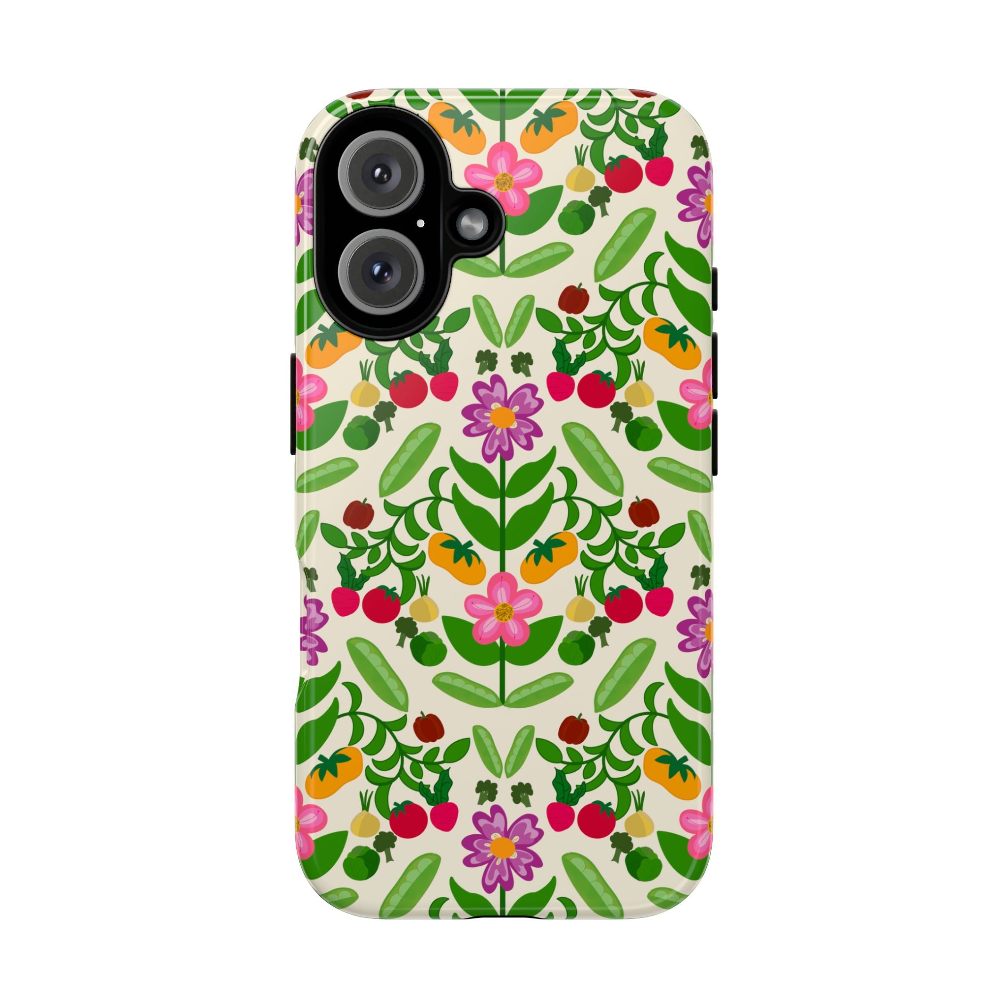 Floral iPhone Case, Cute Phone Cover, Tough Phone Case for Women, Colorful Protective Case, Trendy Floral Design