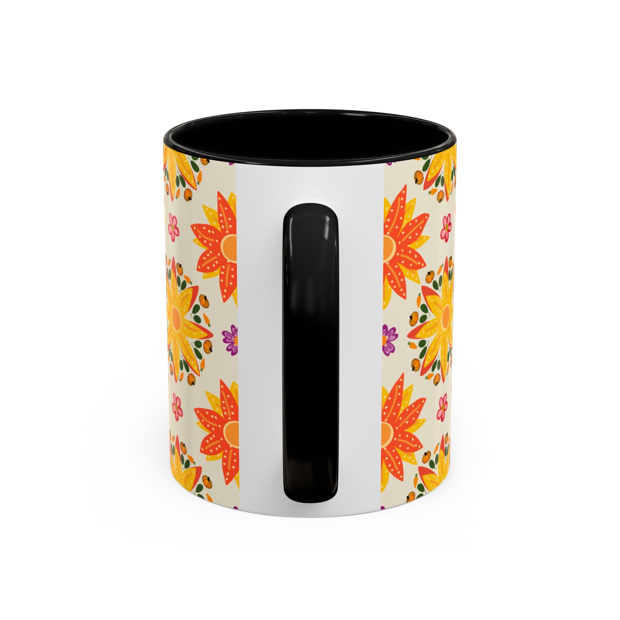 Vibrant Floral Accent Coffee Mug - Perfect for Home, Office, Gifts, Decorative Kitchenware, Unique Drinkware