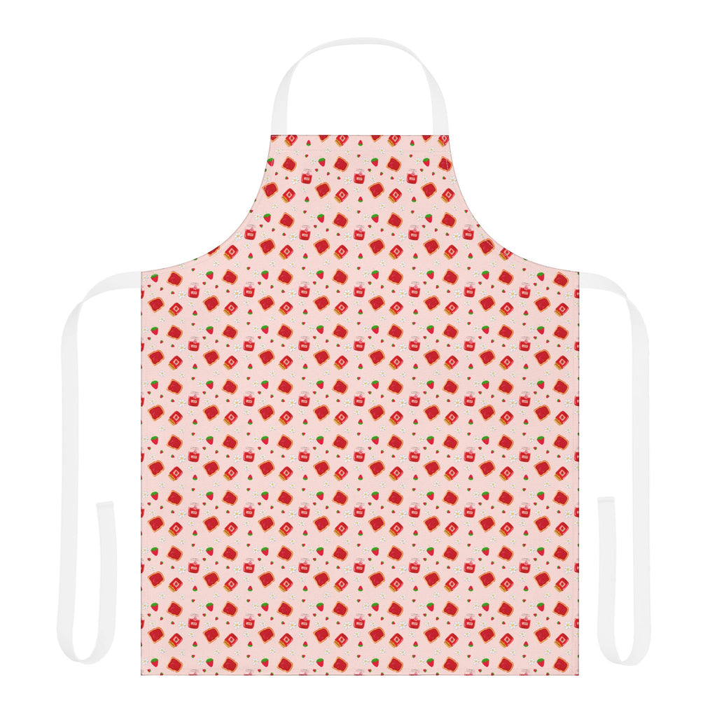 Charming Strawberry Jam Apron with 5-Color Straps, Cooking Gift, Kitchen Decor, Mother's Day Present, Baking Lover's Essential