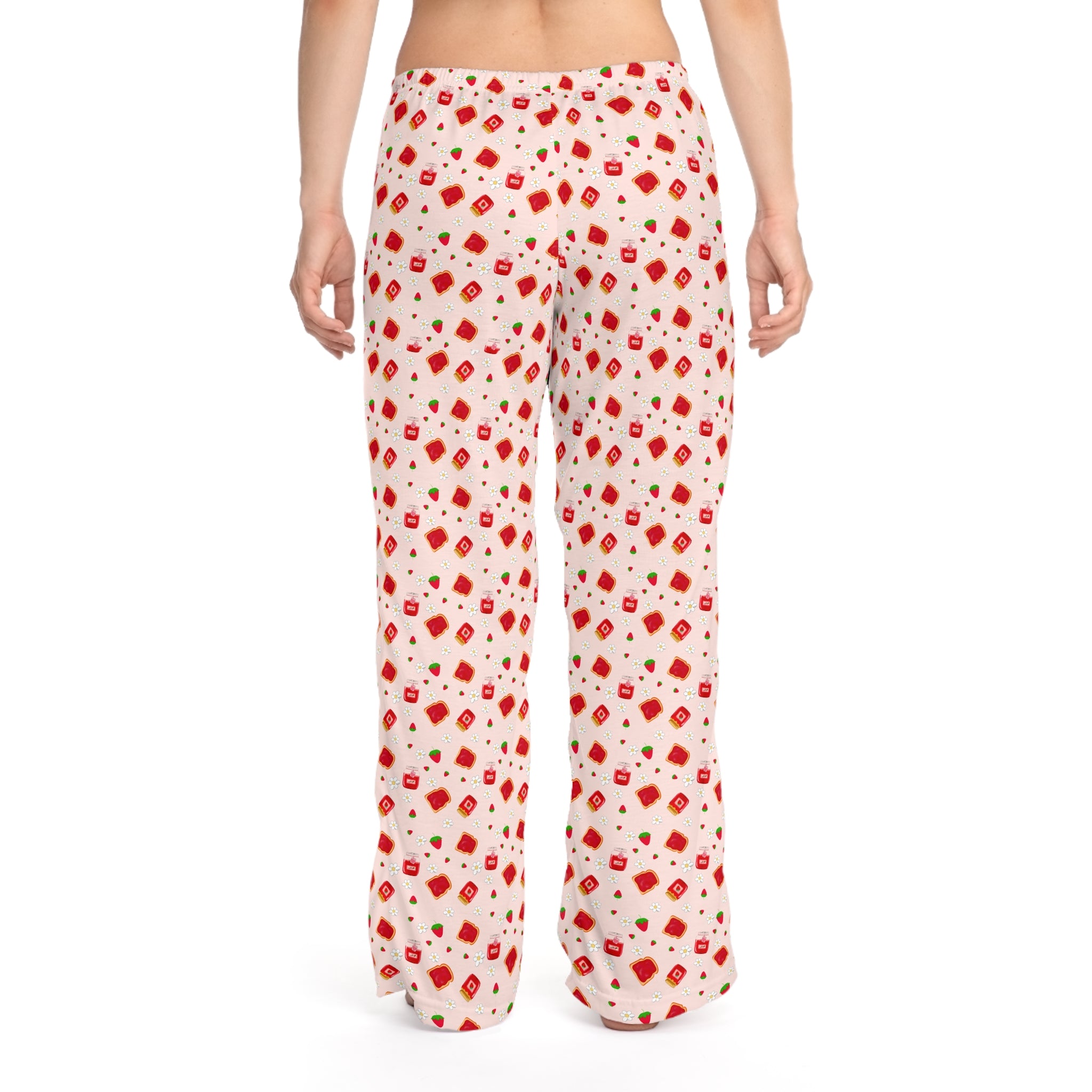 Cozy Women's Pajama Pants, Fun Strawberry Jam Lounge Wear for Movie Nights, Holiday Gift, Sleepwear for Her, Relaxation Essentials