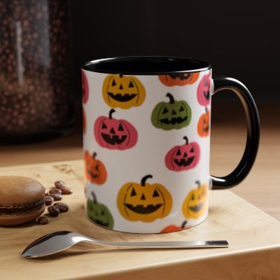 Halloween Pumpkin Coffee Mug, Spooky Decor, Fall Drinkware, Fun Gift for Halloween Lovers, Cute Pumpkin Design